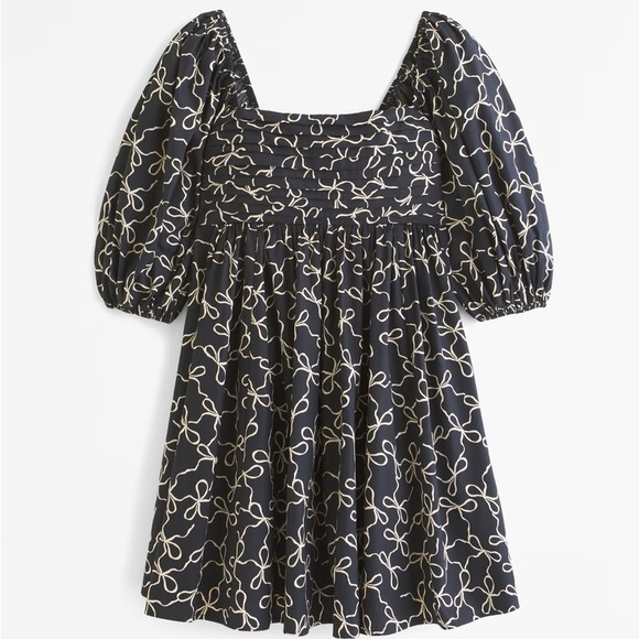 Abercrombie Emerson Poplin Puff Sleeve Mini Dress 🎀 - Picture 5 of 8